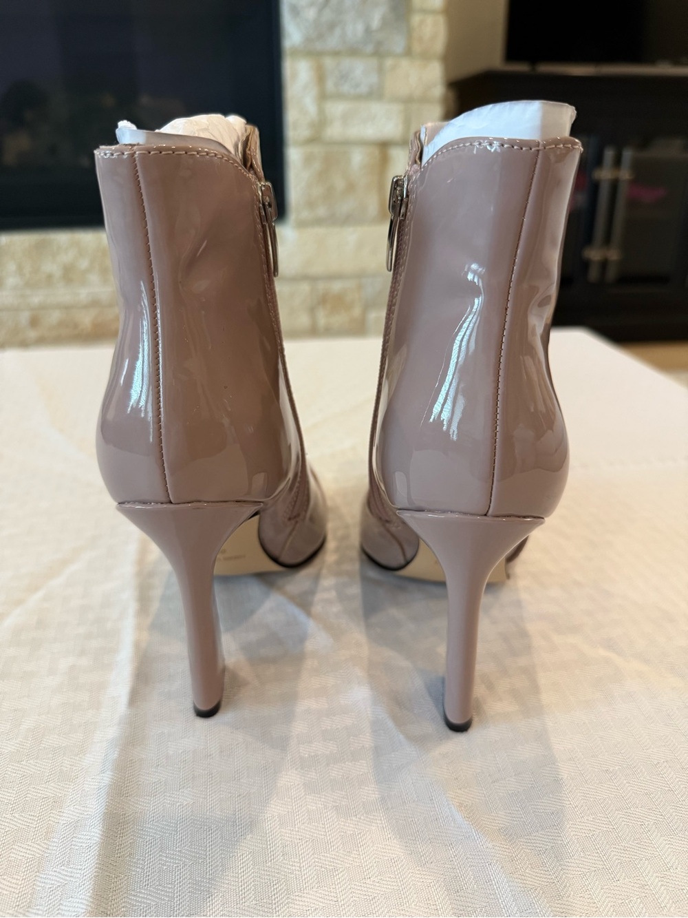 Nine West Patent Blush Pointed-Toe Ankle Booties - Picture 4 of 5